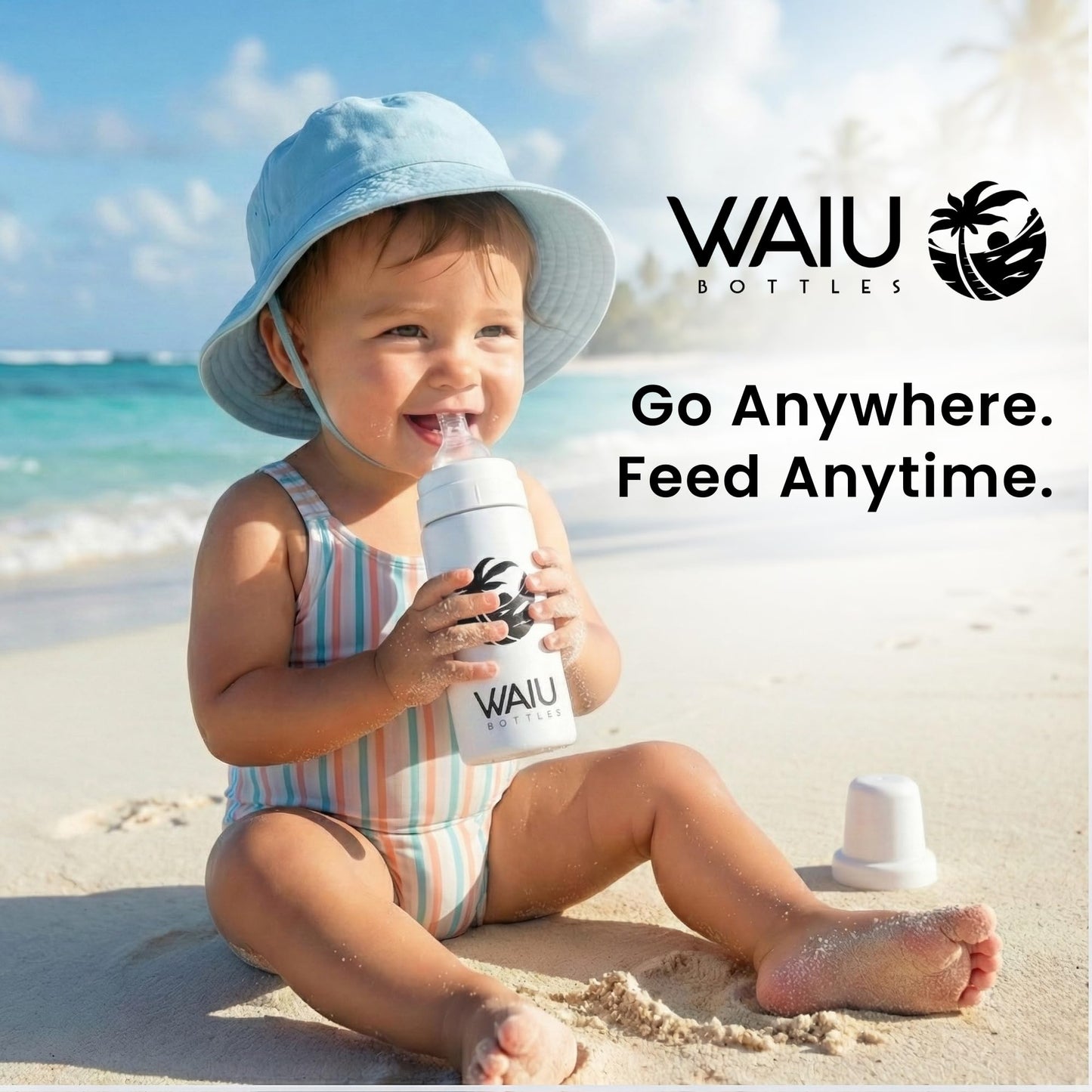Waiu - Biberón aislado de acero inoxidable de 4 onzas, mantiene las bebidas frías 24 horas, caliente 8 horas, sin BPA, aislado al aspiradora, biberón de viaje (blanco)