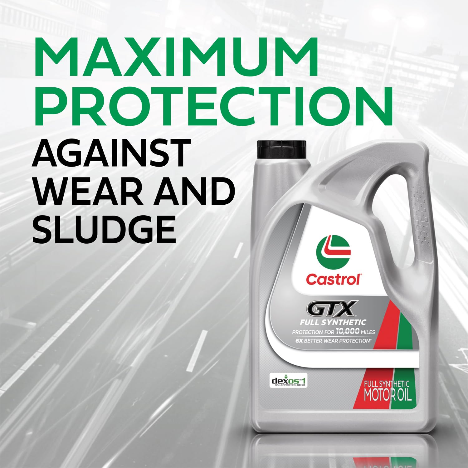 Castrol GTX - Aceite de motor sintético completo 5W-30, 5 cuartos de galón