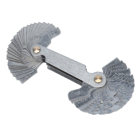 Medidor de Paso de Rosca Acero Inoxidable Plateado para Medición Industrial