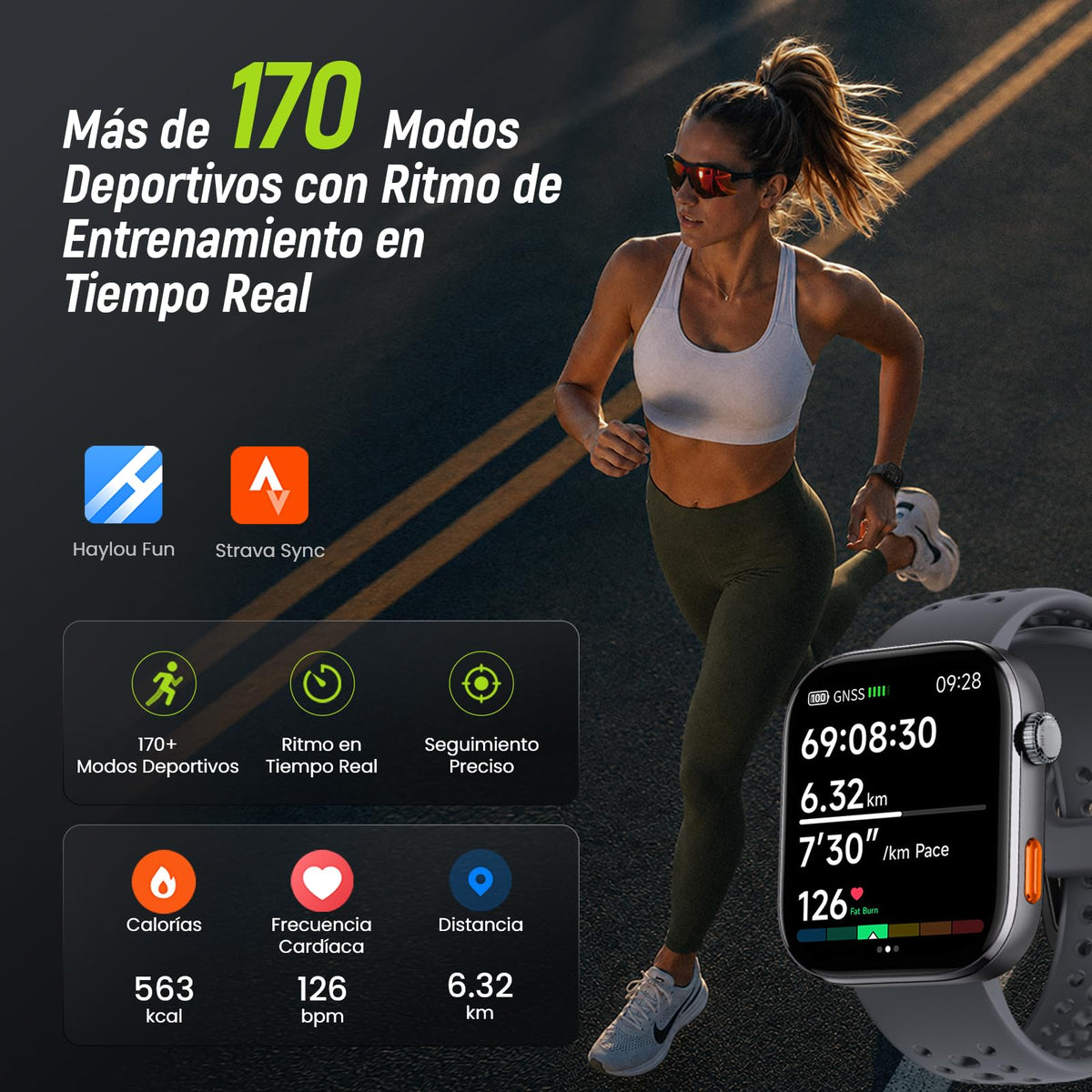 Smartwatch HAYLOU Hyper GPS Mapas sin Conexión para Hombre y Mujer