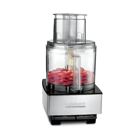Cuisinart DFP-14BCNY - Procesador de alimentos para picar, picar, triturar, puré y amasar masa, acero inoxidable, DFP-14BCNY