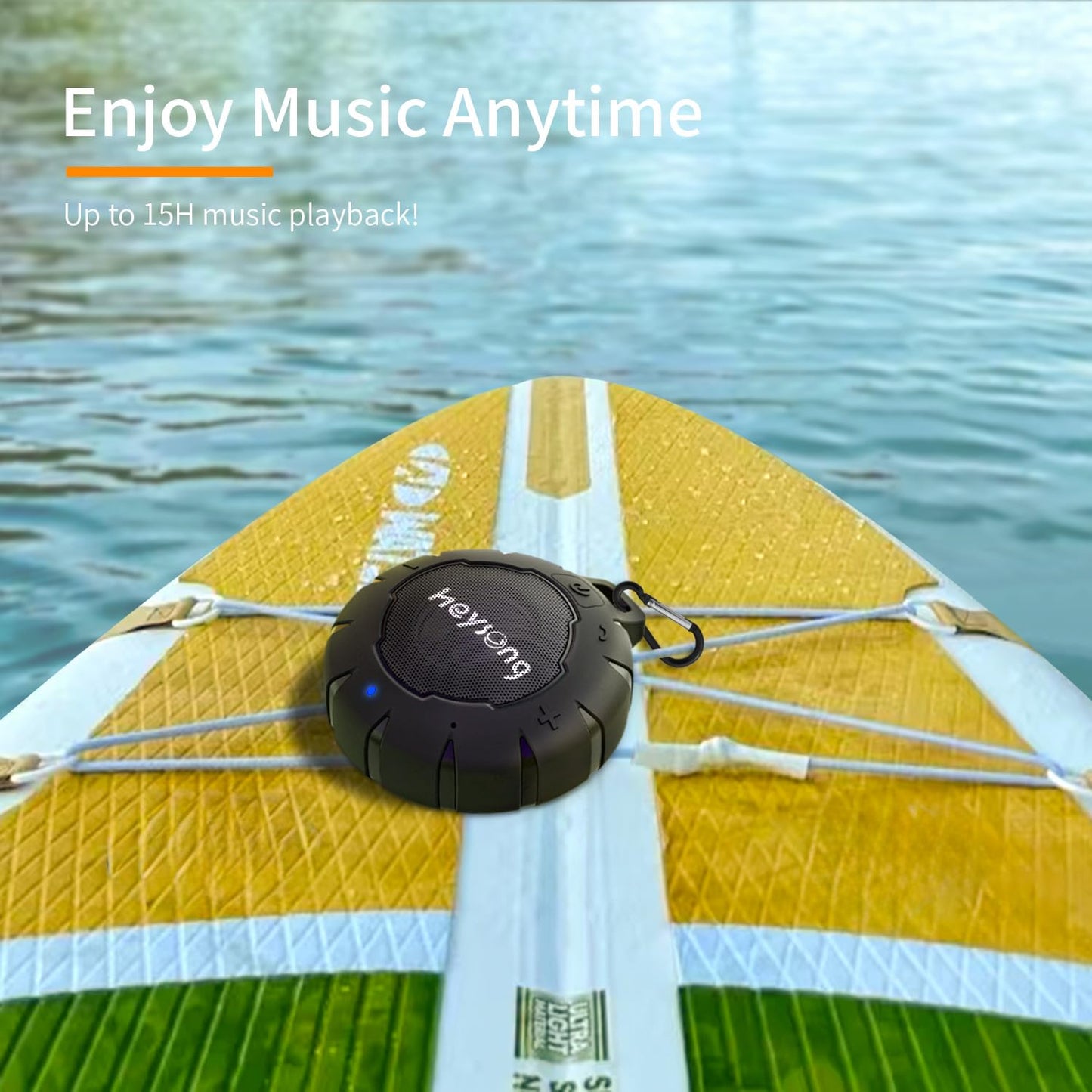 HEYSONG Bocina Bluetooth de Ducha, Altavoz portátil IPX7 Impermeable con Sonido estéreo Fuerte, Bocinas pequeño inalámbrico para baño, Bicicleta, niños