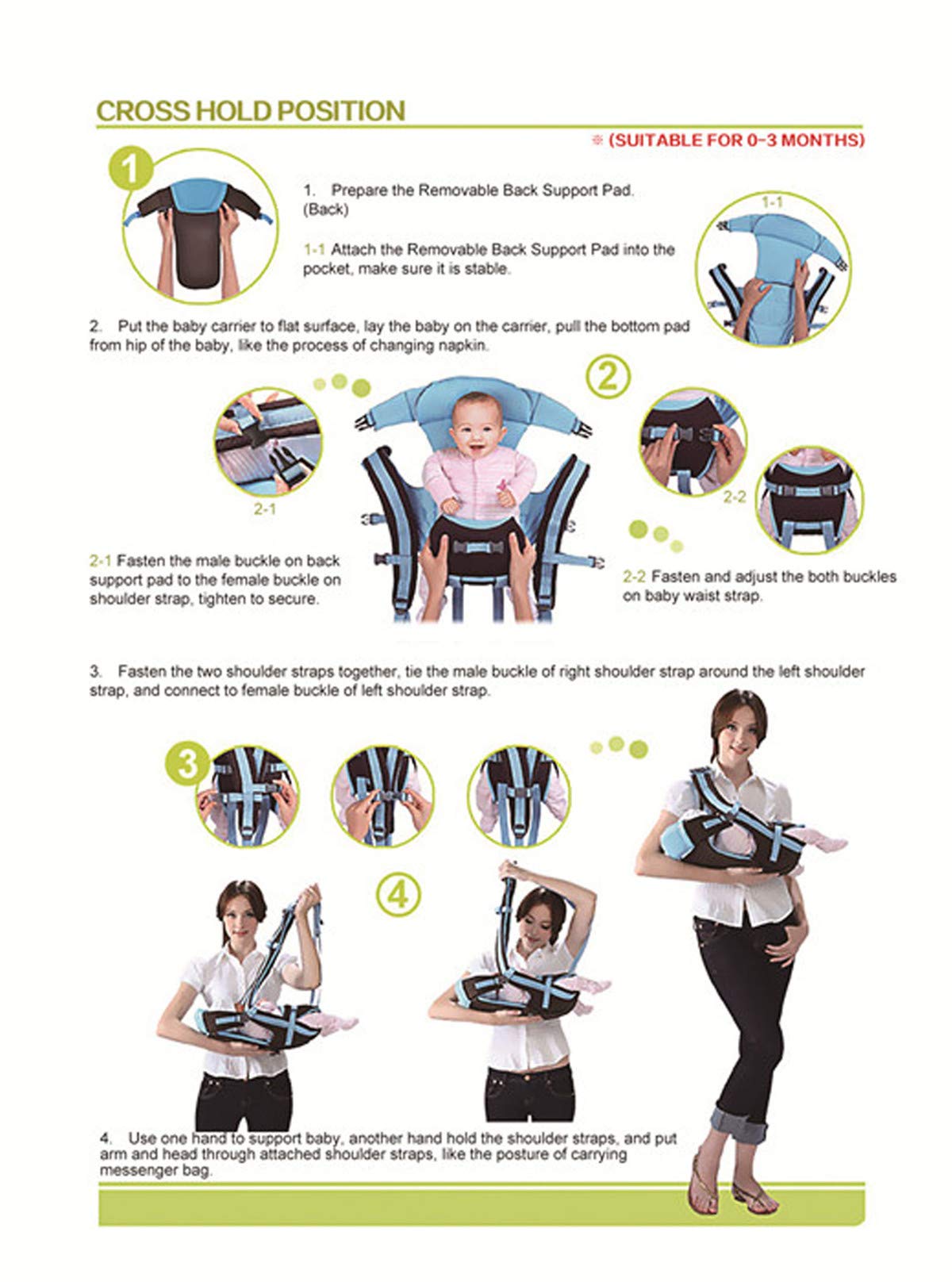 CdyBox Mochila 3D ajustable con 4 posiciones, mochila con estructura suave, ergonómica, parte delantera trasera, recién nacido, bebé (rosa)