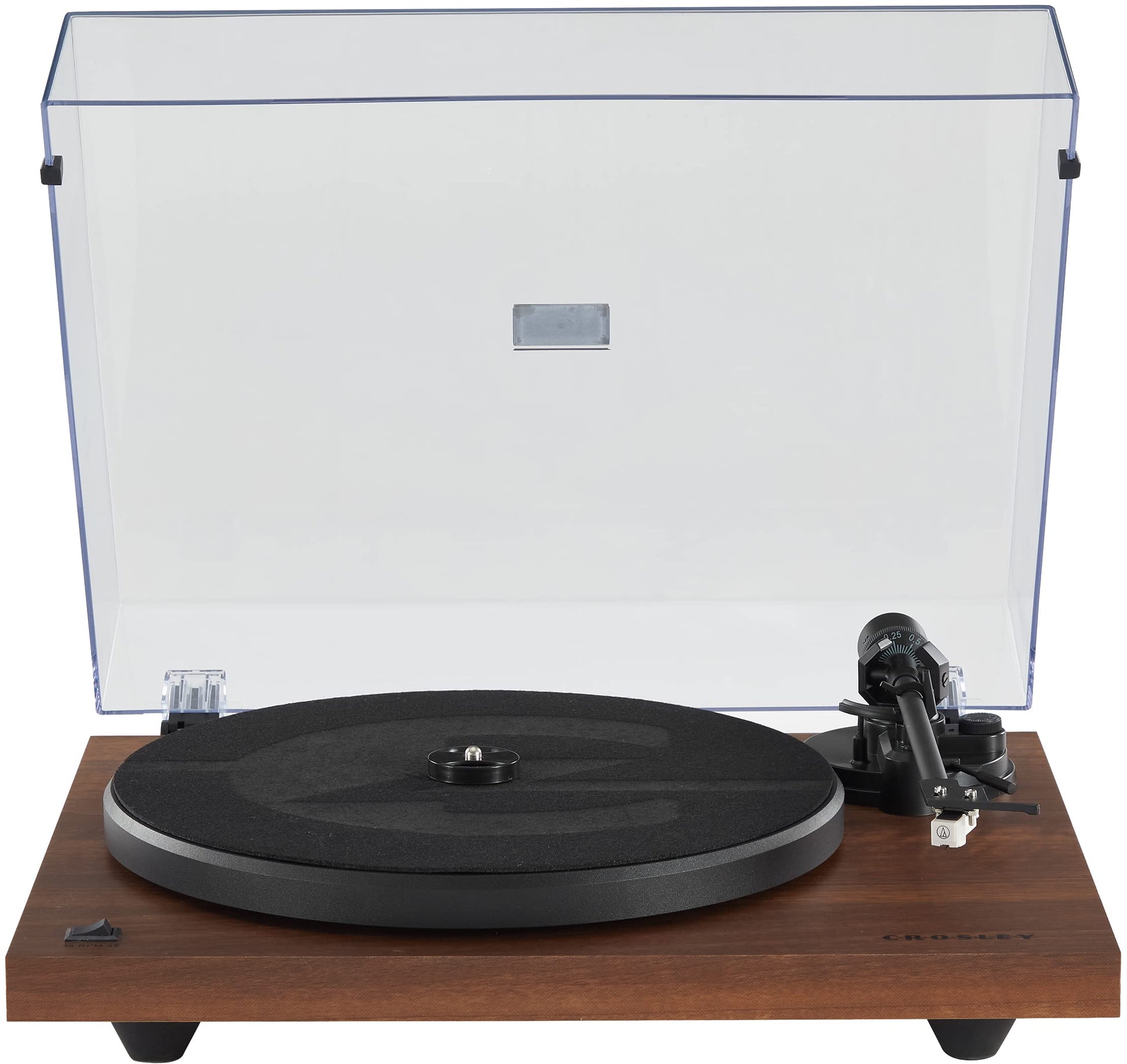 Crosley Tocadiscos Bluetooth C6B-WA con transmisión por Correa con Brazo de Tono Ajustable, Nogal