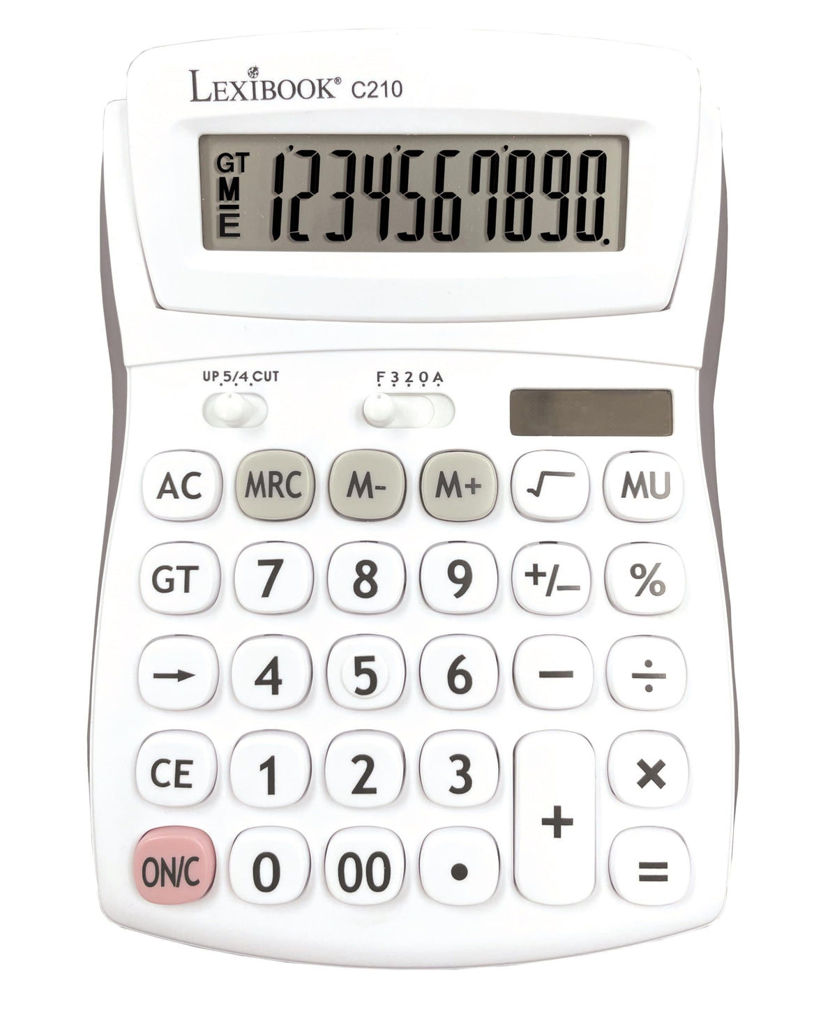 Calculadora Lexibook Visualización Plegable Blanco Gris para Oficina Escuela Hogar