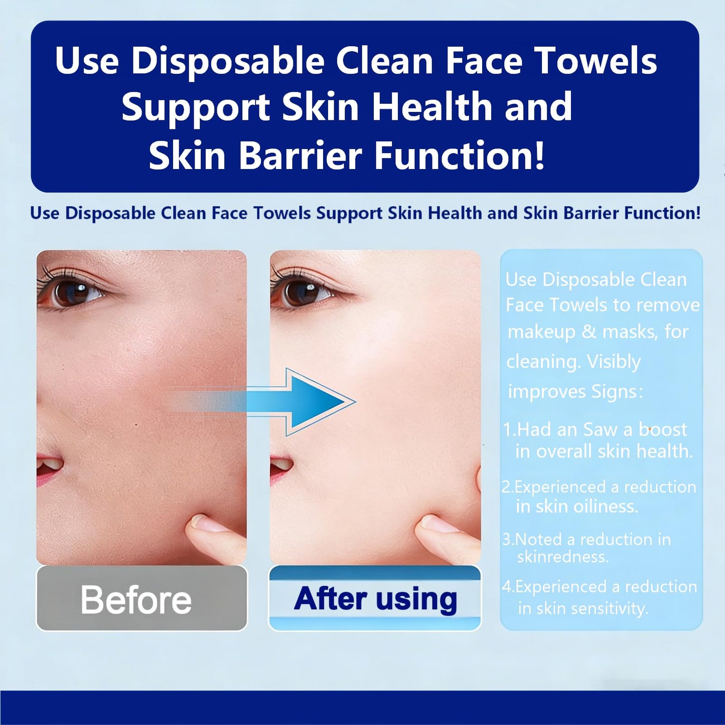 PUHPIG- Las toallas faciales desechables 100% veganas y libres de crueldad animal son súper suaves y gruesas. Toallas faciales de base biológica probadas y aprobadas por dermatólogos para pieles sen