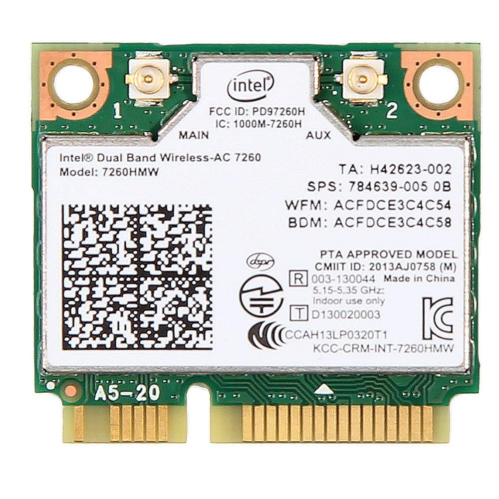 Accesorio de Red Intel 7260 Inalámbrico PCI-E WLAN 802.11a/b/g/n