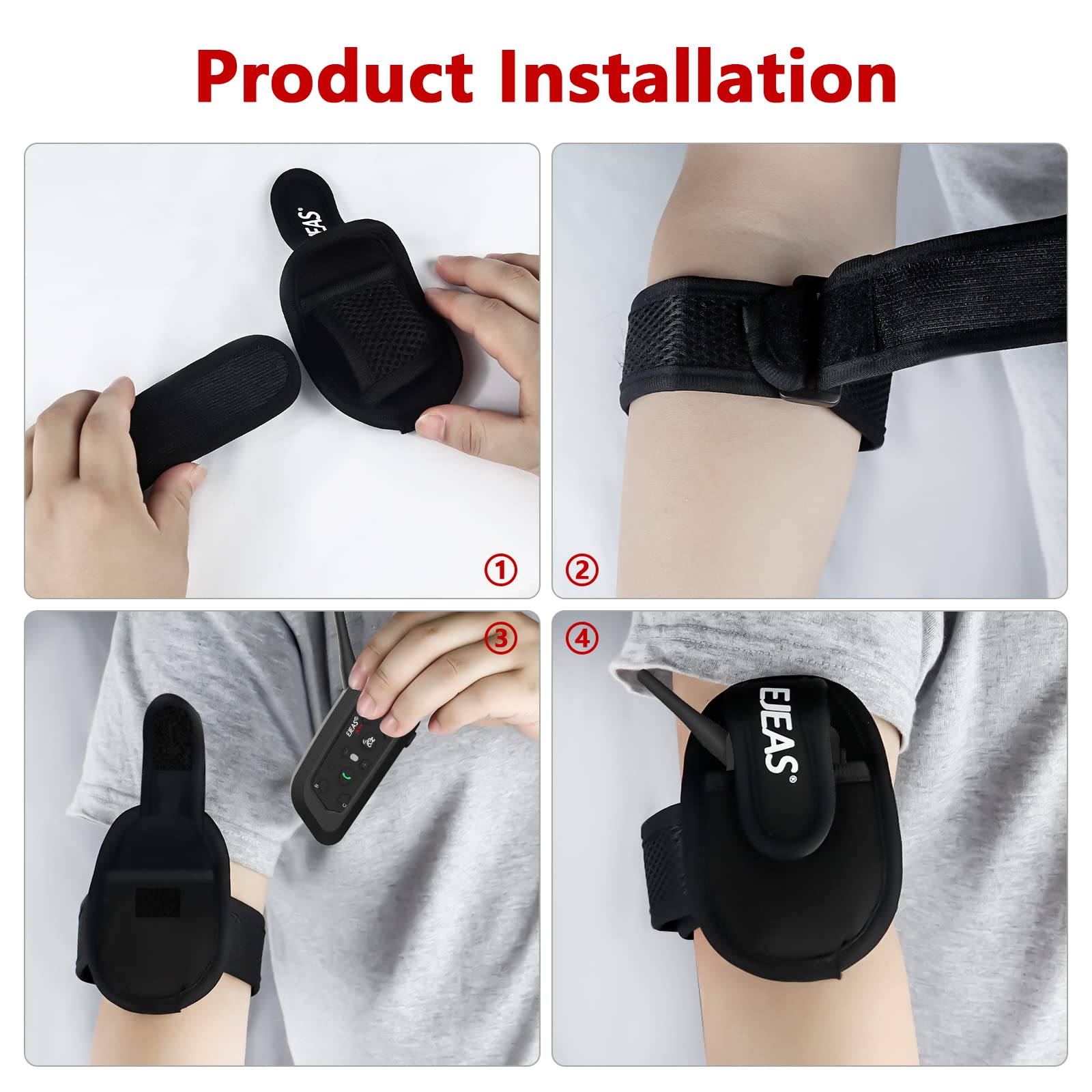EJEAS V6c1 - walkie - talkie Bluetooth del árbitro, sistema de comunicación de auriculares Bluetooth del árbitro profesional de fútbol, distancia de walkie - talkie 1200m, reducción de ruido esp, batería 850mah, con reposabrazos 1 paquete
