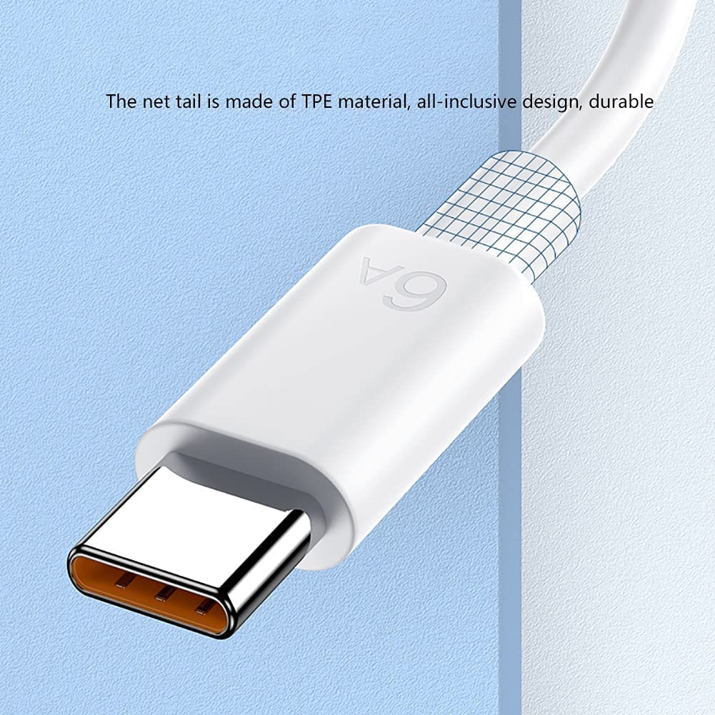 Cable USB C a USB A MORNWELL Blanco Carga Rápida 1M para Huawei y Otros Dispositivos