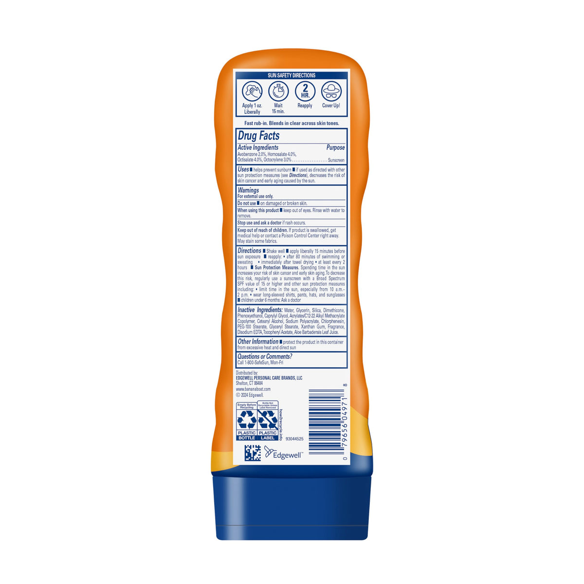 Protector Solar Loción Banana Boat Sport Performance SPF 30 con PowerStay Tecnología 8 Onzas