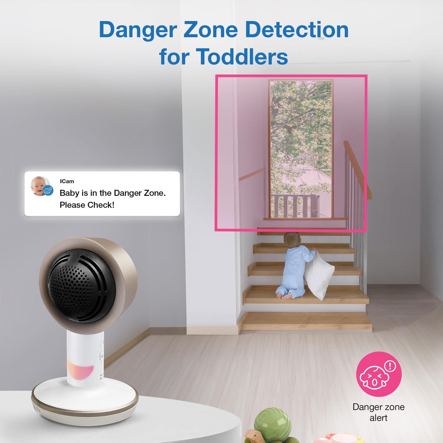 Monitor Inteligente para Bebé VTech V-Care Blanco 5 Pulgadas Acceso Remoto Detecta Inteligencia