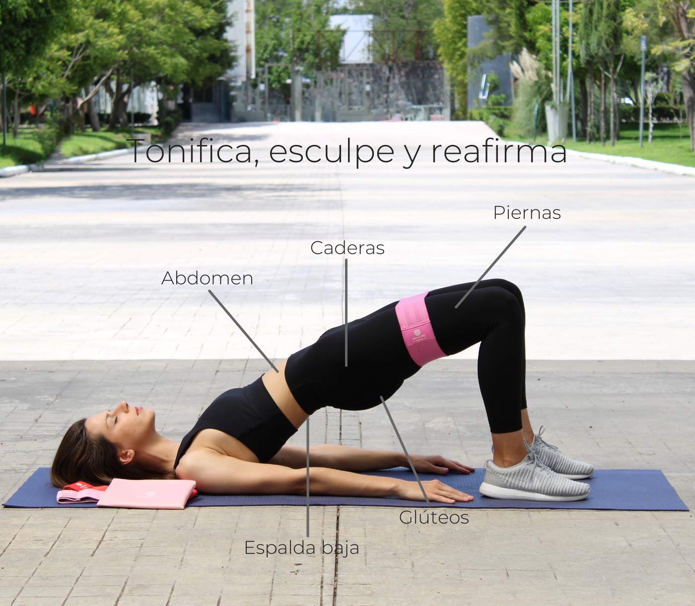 Set de Bandas de Resistencia de Tela Ananda PRO Verde Premium para Ejercicio en Casa y Gym