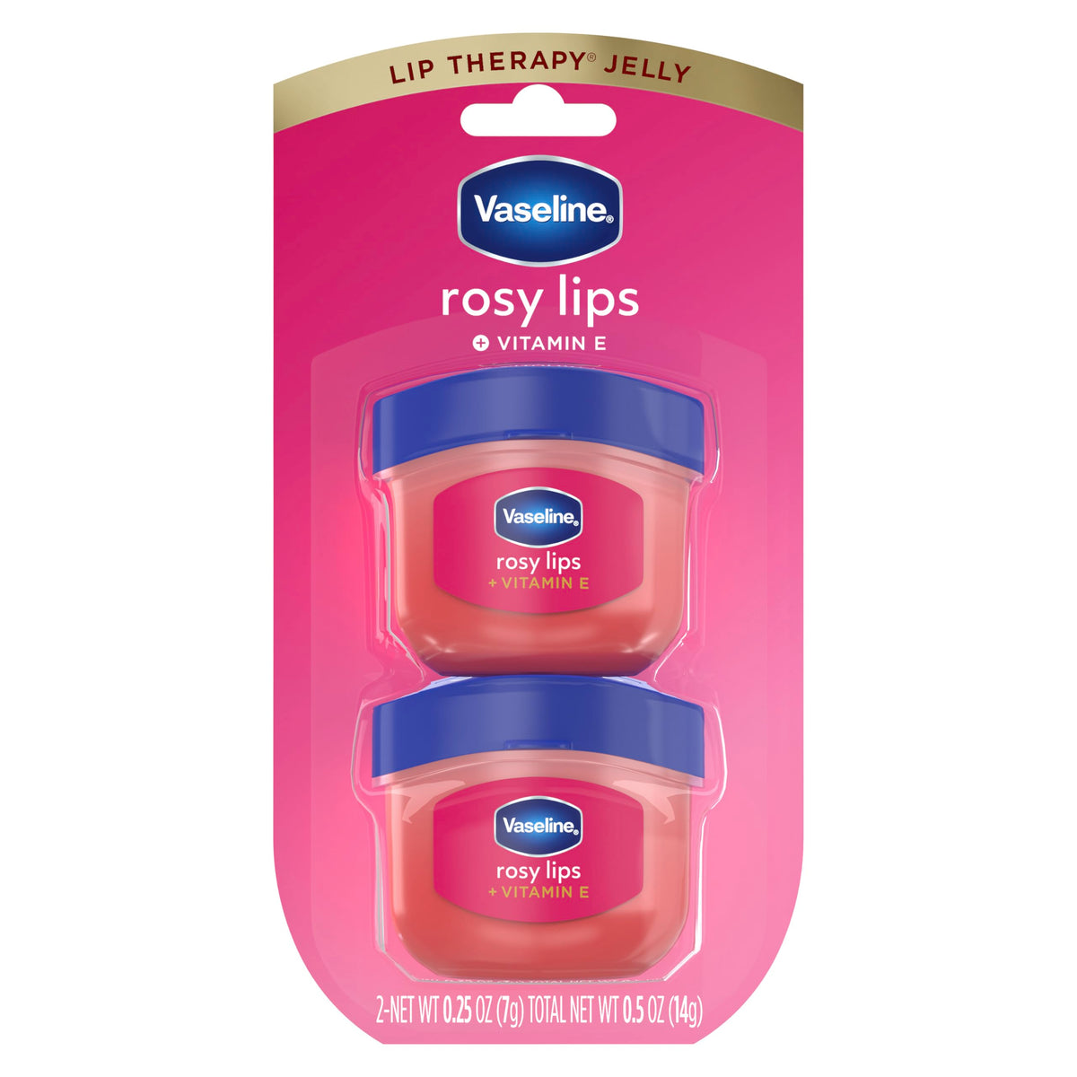 Vaseline Lip Therapy Lip Balm Mini Paquete de 2 Rosy 0.25 oz