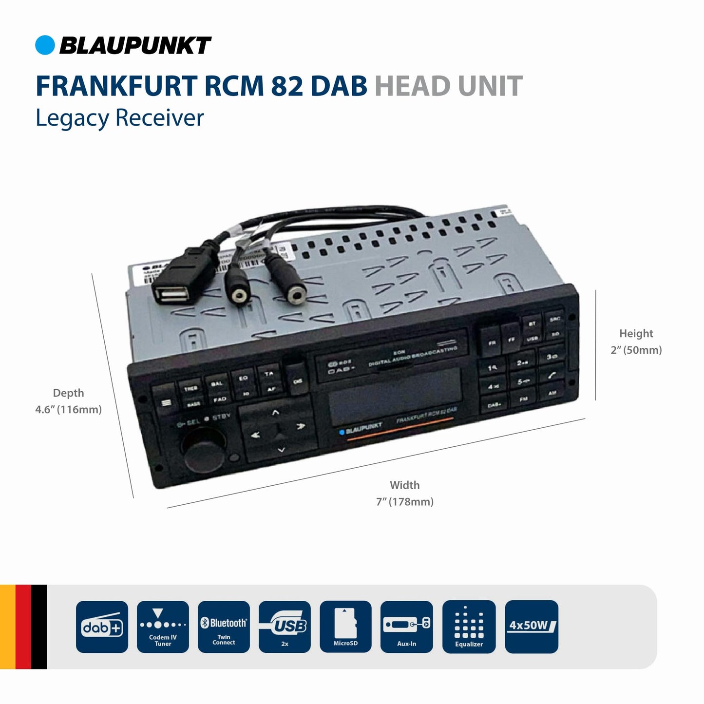 BLAUPUNKT Frankfurt RCM 82 Dab Radio con Bluetooth - Negro