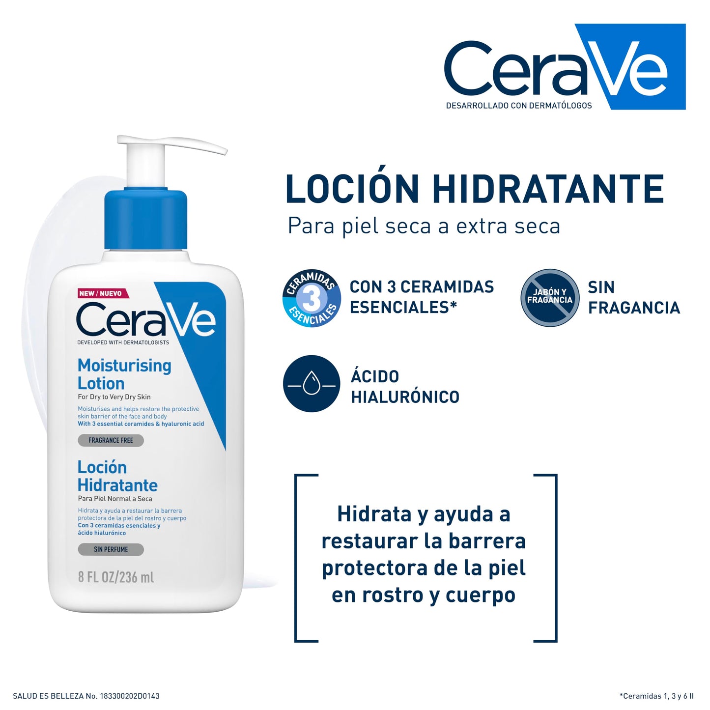 CeraVe Loción Hidratante Corporal - 1 x 236 ml