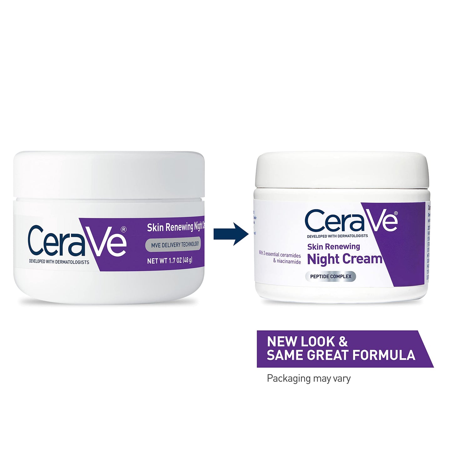 CeraVe - Renewing System, Crema de noche renovadora para la piel, 1.7 onzas