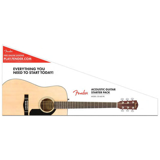 Fender FA-115 Dreadnought - Paquete de guitarra acústica, con 2 años de garantía, natural, con bolsa de concierto y accesorios