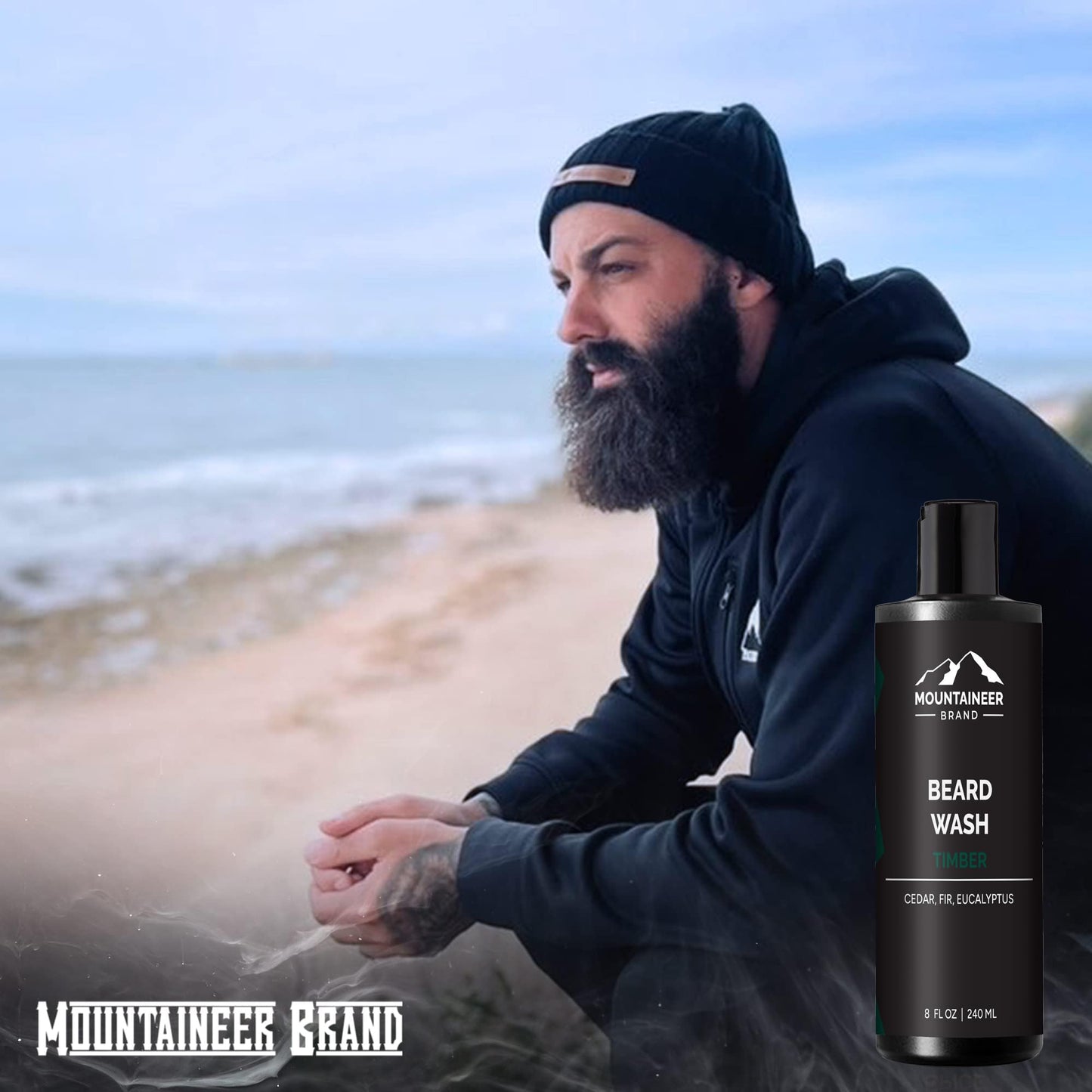 Mountaineer Brand All-Natural Beard Wash WV Timber, 8 Ounce