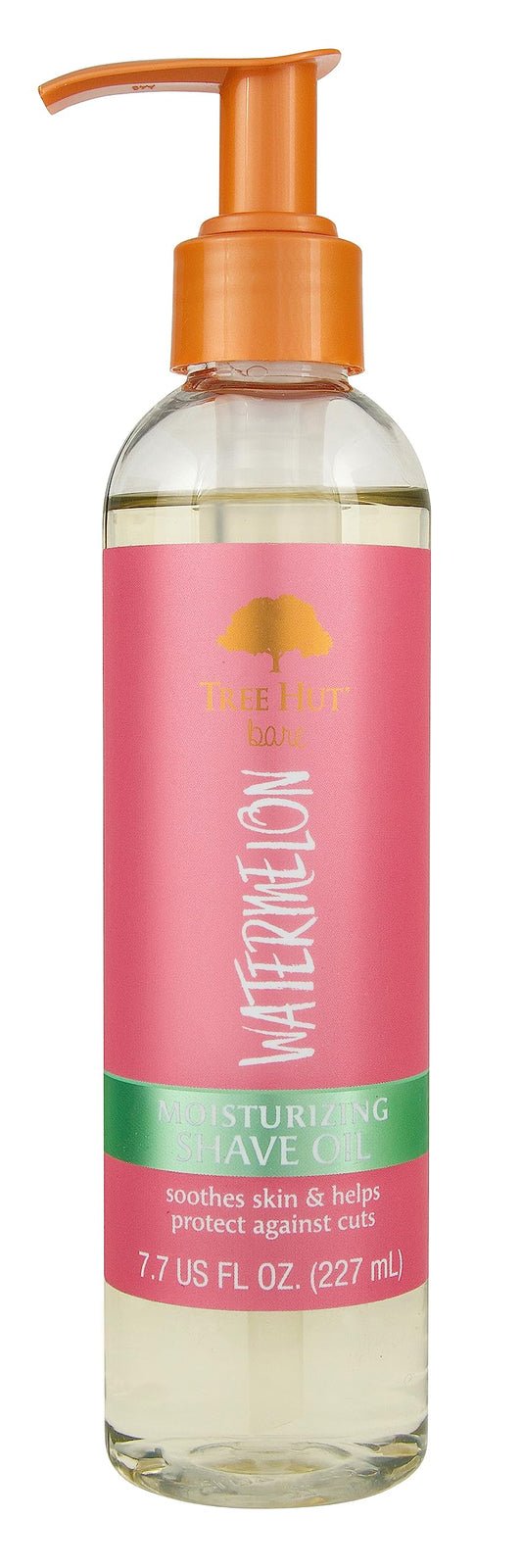 TREE HUT, Aceite para Rasurar, Logra una Piel Luminosa, Aroma a Sandía, Evita la Irritación, con Niacinamida y Colágeno Vegano, 227 ml