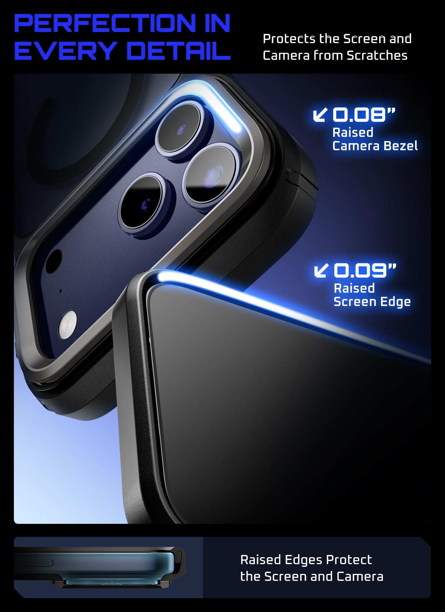 SUPCASE Funda Magnética para iPhone 17 Pro MAX Case Compatible con MagSafe [Unicorn Beetle mag] Resistente Carcasa Delgada Translúcida para iPhone 17 Pro MAX - Mate Negro