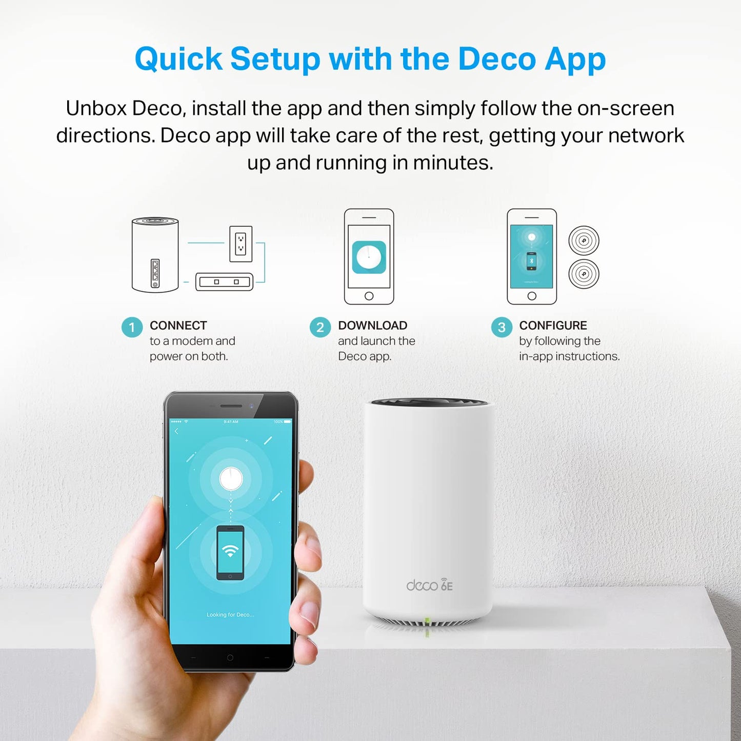 TP-Link Deco AXE5400 Tri-Band WiFi 6E Mesh System(Deco XE75 Pro) - 2.5G WAN/LAN Port, Covers up to 5500 Sq.Ft, Replaces WiFi Router and Extender, AI-Driven Mesh, New 6GHz Band, 3-Pack