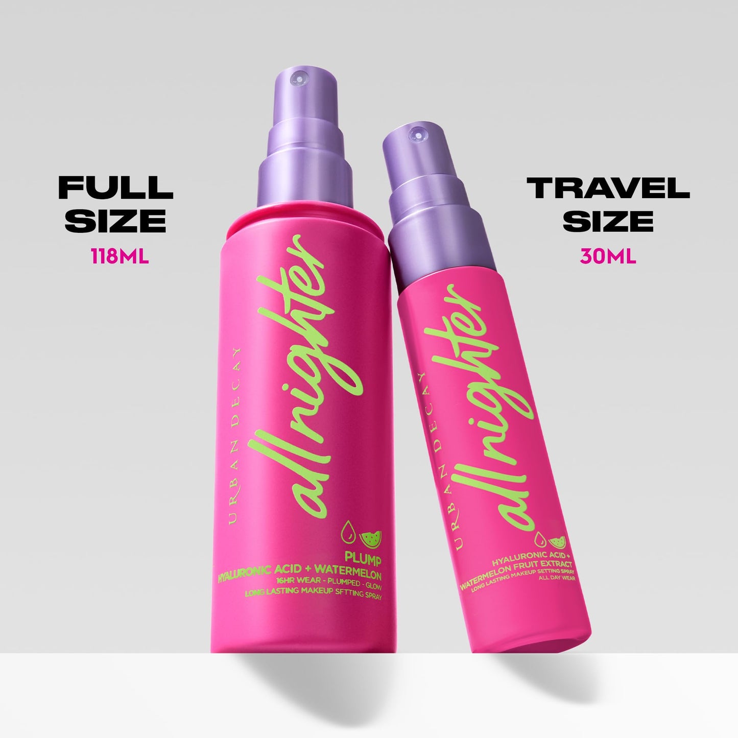 Urban Decay All Nighter Setting Spray Ácido Hialurónico, Fijador de Maquillaje Hasta por 16 Hrs, Con Acabado Hidratante y Luminoso, Tamaño de Viaje, 30 ml