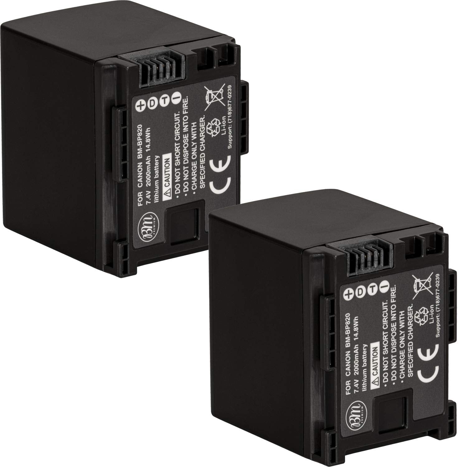 BM Premium 2 BP-820 Batteries for Canon VIXIA GX10, HF G21, HFG30, HFG40, HFM30, HFM31, HFM32, HFM300, HFM301, HFM40, HFM41, HFM400, XA10, XA11, XA15,