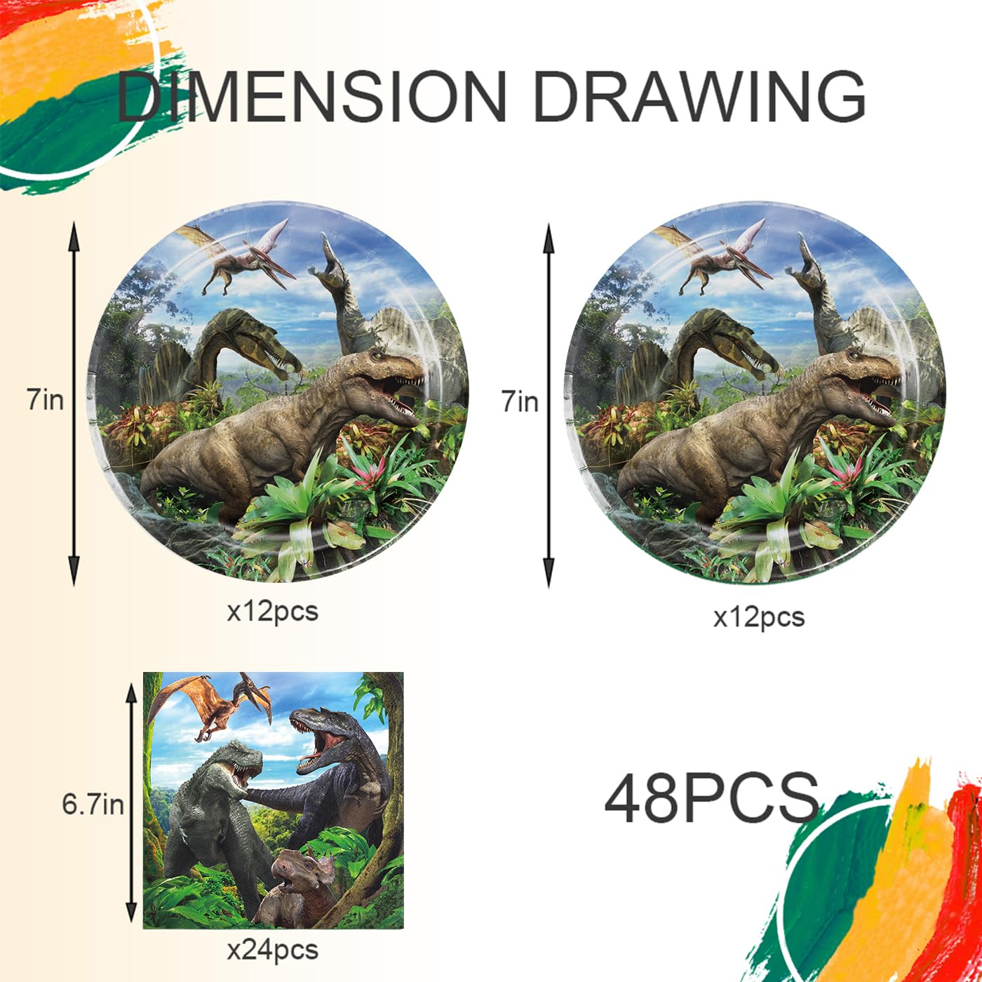 Suministros de Fiesta WETIM Jurassic Park Verde Paquete de 40 Piezas
