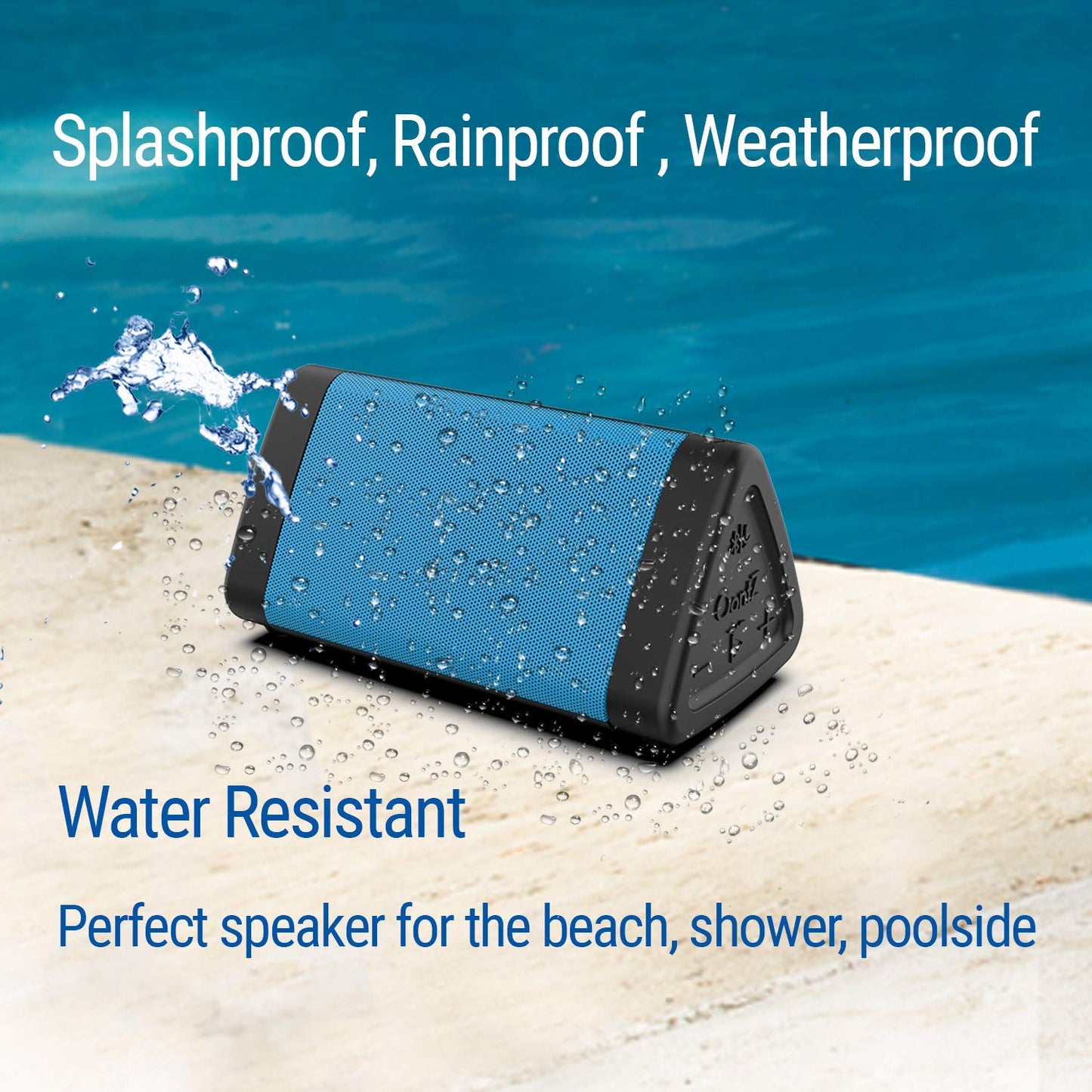 Cambridge Soundworks OontZ Angle 3 Next Generation Ultra Portable Wireless Bluetooth Speaker : Louder Volume 10W+, More Bass, Water Resistant, Perfect Speaker for Golf, Beach, Shower & Home (Blue)