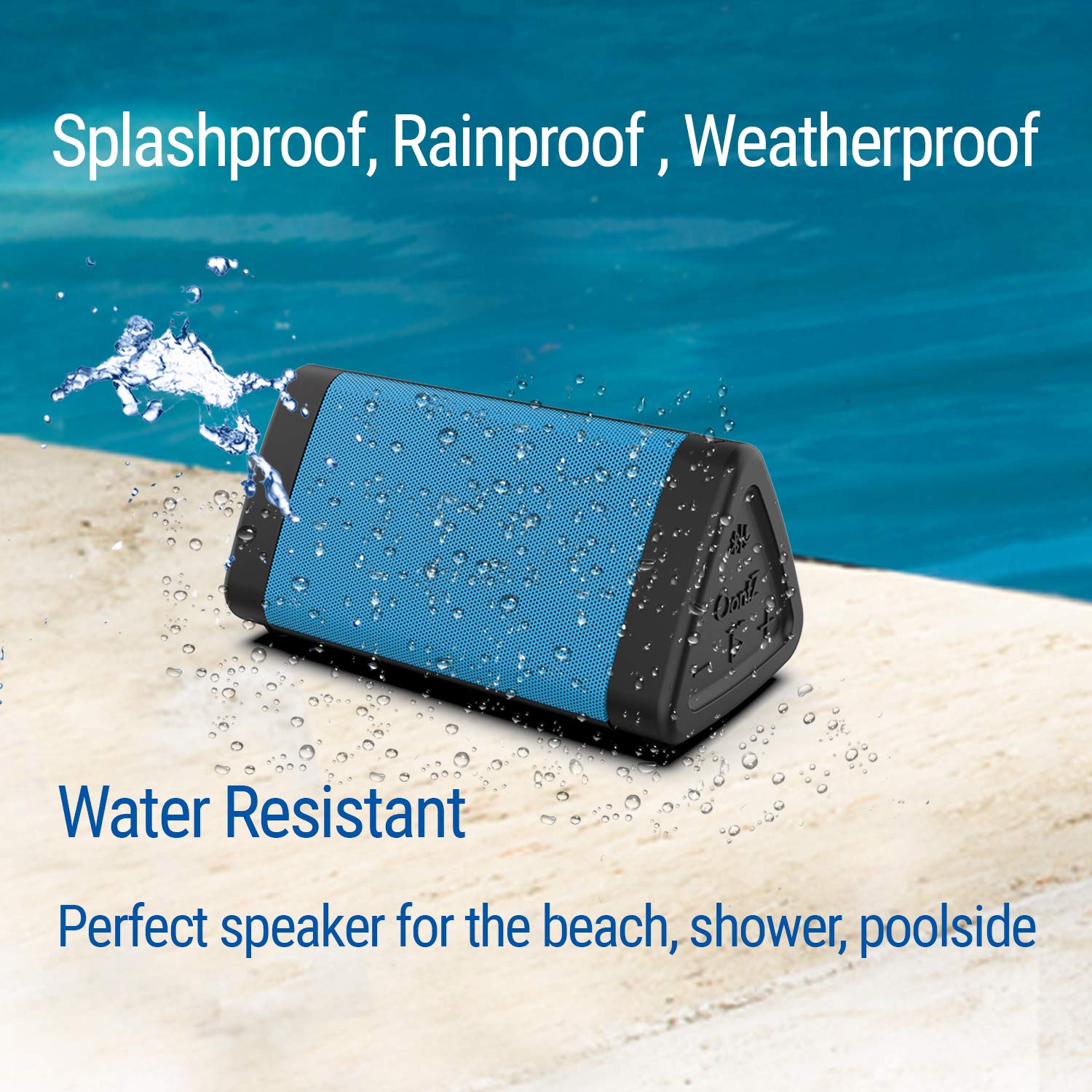 Cambridge Soundworks OontZ Angle 3 Next Generation Ultra Portable Wireless Bluetooth Speaker : Louder Volume 10W+, More Bass, Water Resistant, Perfect Speaker for Golf, Beach, Shower & Home (Blue)