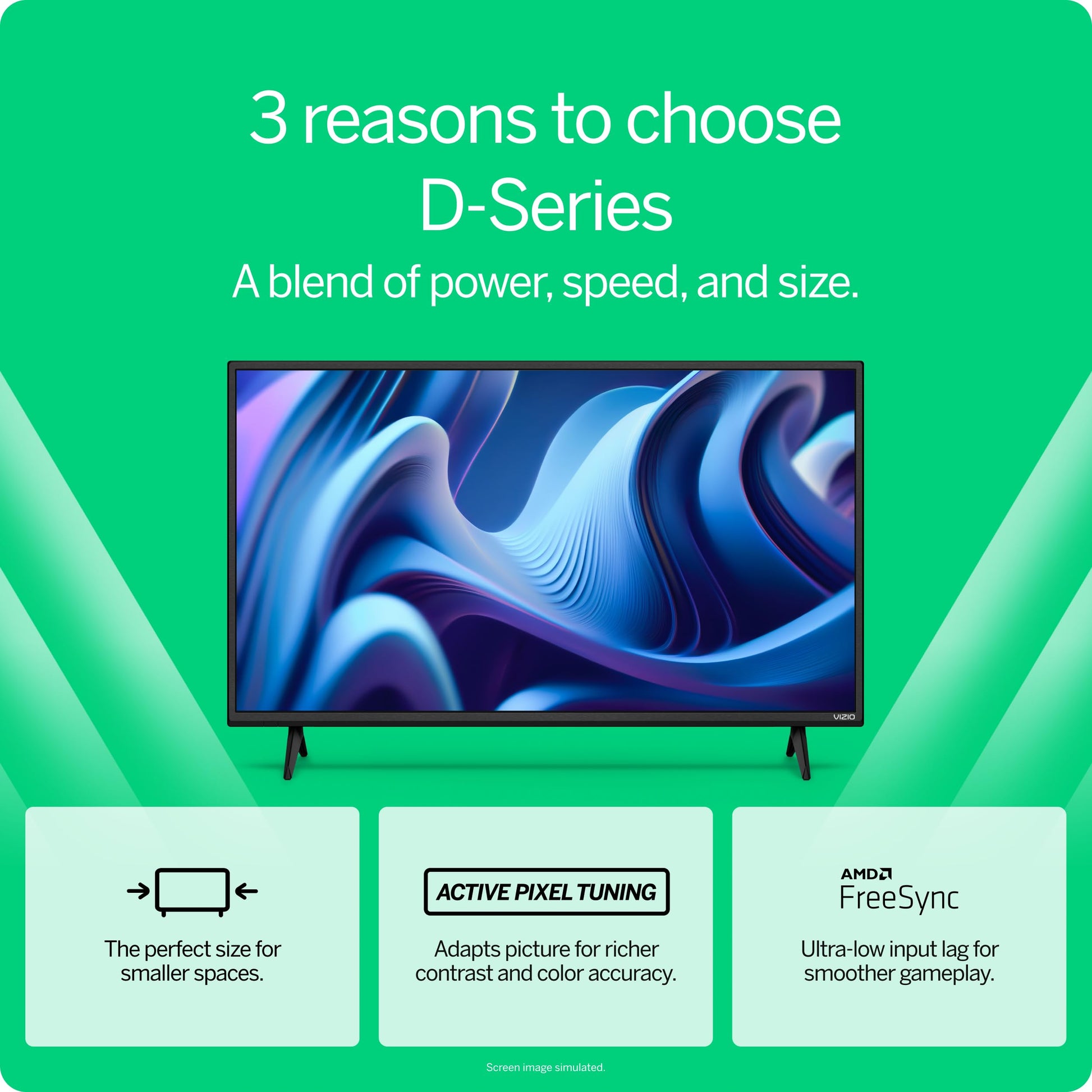 Smart TV VIZIO D-Series 24 Pulgadas Full HD 1080p con AirPlay y Chromecast Integrados, Compatible con Alexa, Modelo 2022