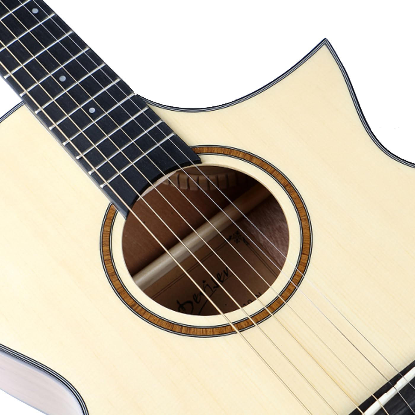 Deviser Guitarra Electroacústica L-610 Con funda, Alta Calidad