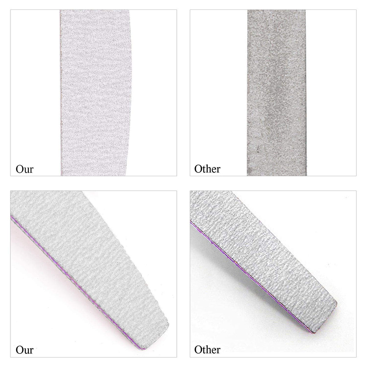 25 limas de uñas de grano 100/150 de doble cara, lavable, para extensión de uñas de gel y uñas acrílicas