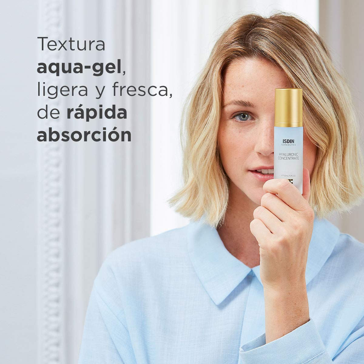 ISDIN Isdinceutics hyaluronic concentrate, serum facial ligero y ultrahidratante, con acido hialuronico - 30ml