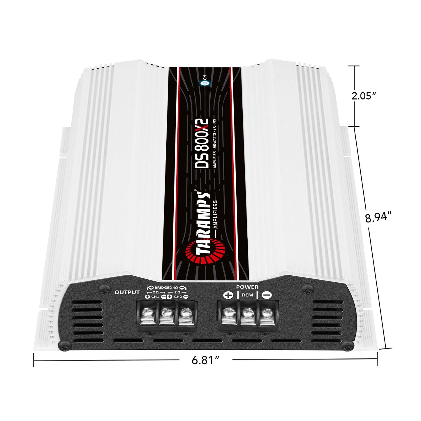 Amplificador de Sonido Taramps DS 800 2 Ohmios 800 W RMS 2 Canales para Coche