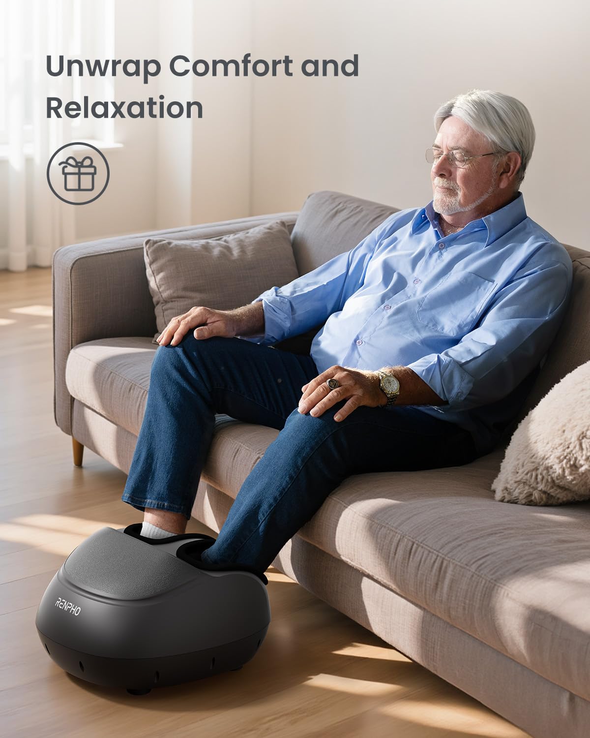 Máquina Masajeadora de Pies RENPHO con Calor Amasado Profundo Shiatsu