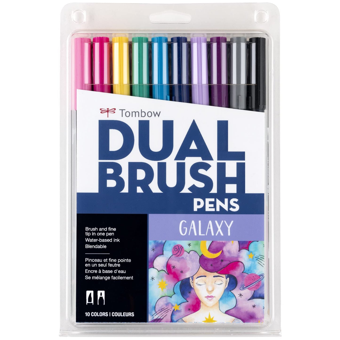 Marcadores Artísticos Tombow Brillantes Doble Pincel Paquete de 10