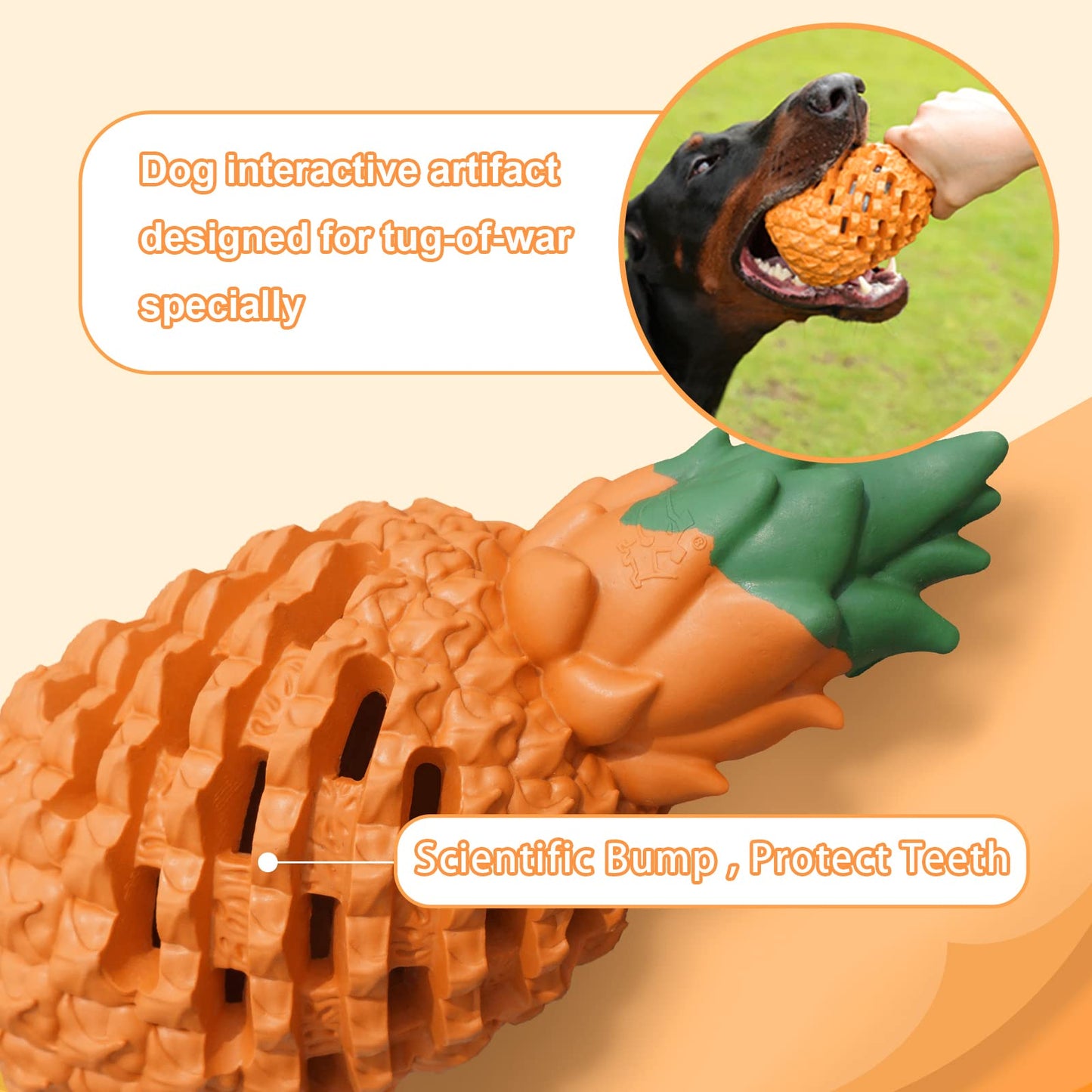 Juguetes Masticables PETOPIA Piña Indestructibles para Perros Grandes Masticadores Agresivos