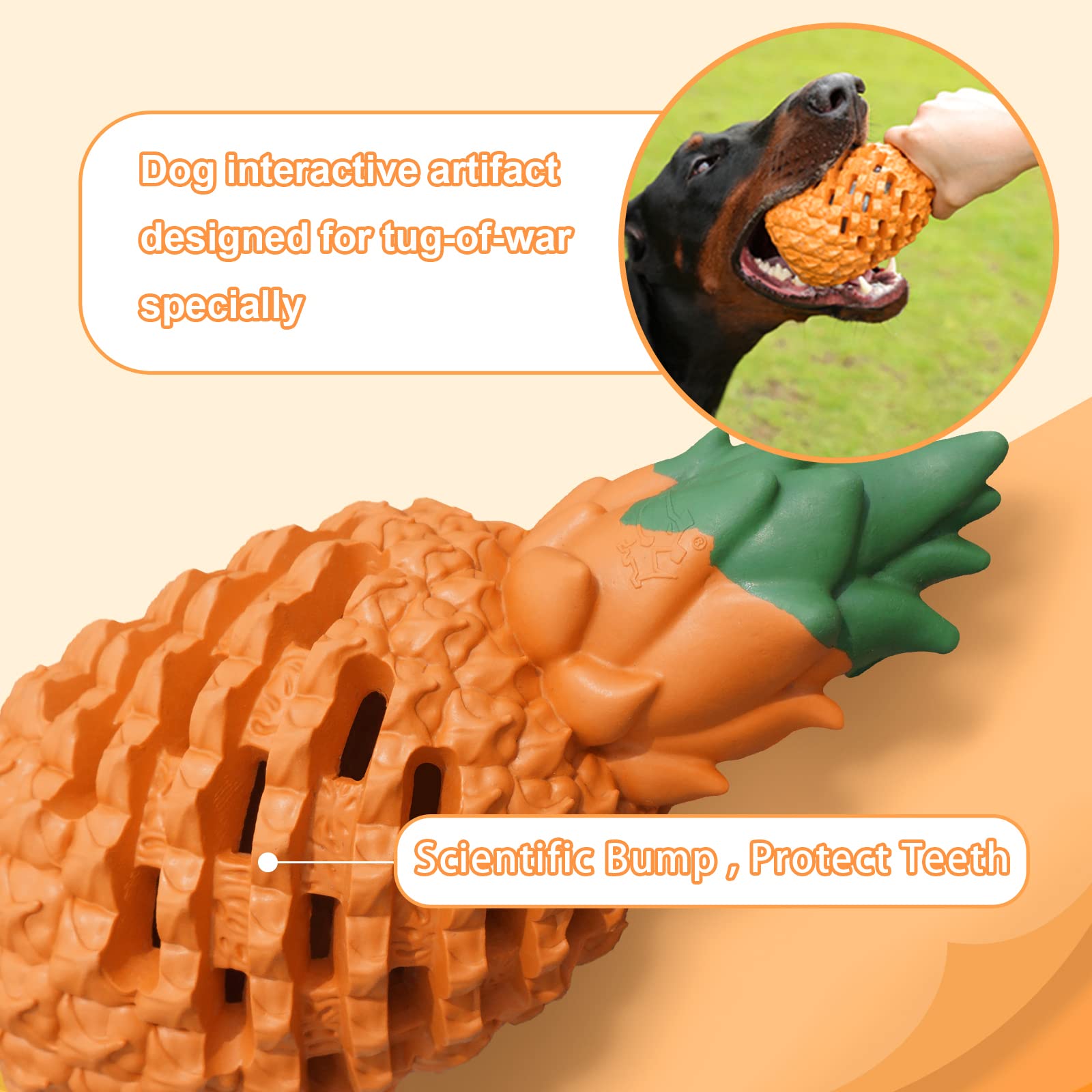 Juguetes Masticables PETOPIA Piña Indestructibles para Perros Grandes Masticadores Agresivos