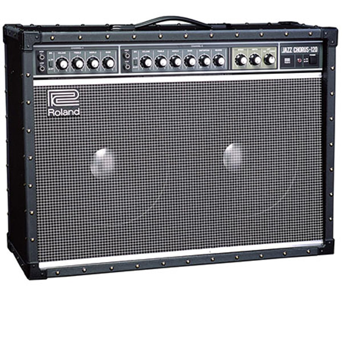 Roland JC-120 Jazz Chorus - Amplificador de guitarra estéreo de 120 vatios, altavoces duales de 12 pulgadas, ecualizador de 3 bandas por canal, bucle de efecto estéreo, tres tomas de pedal