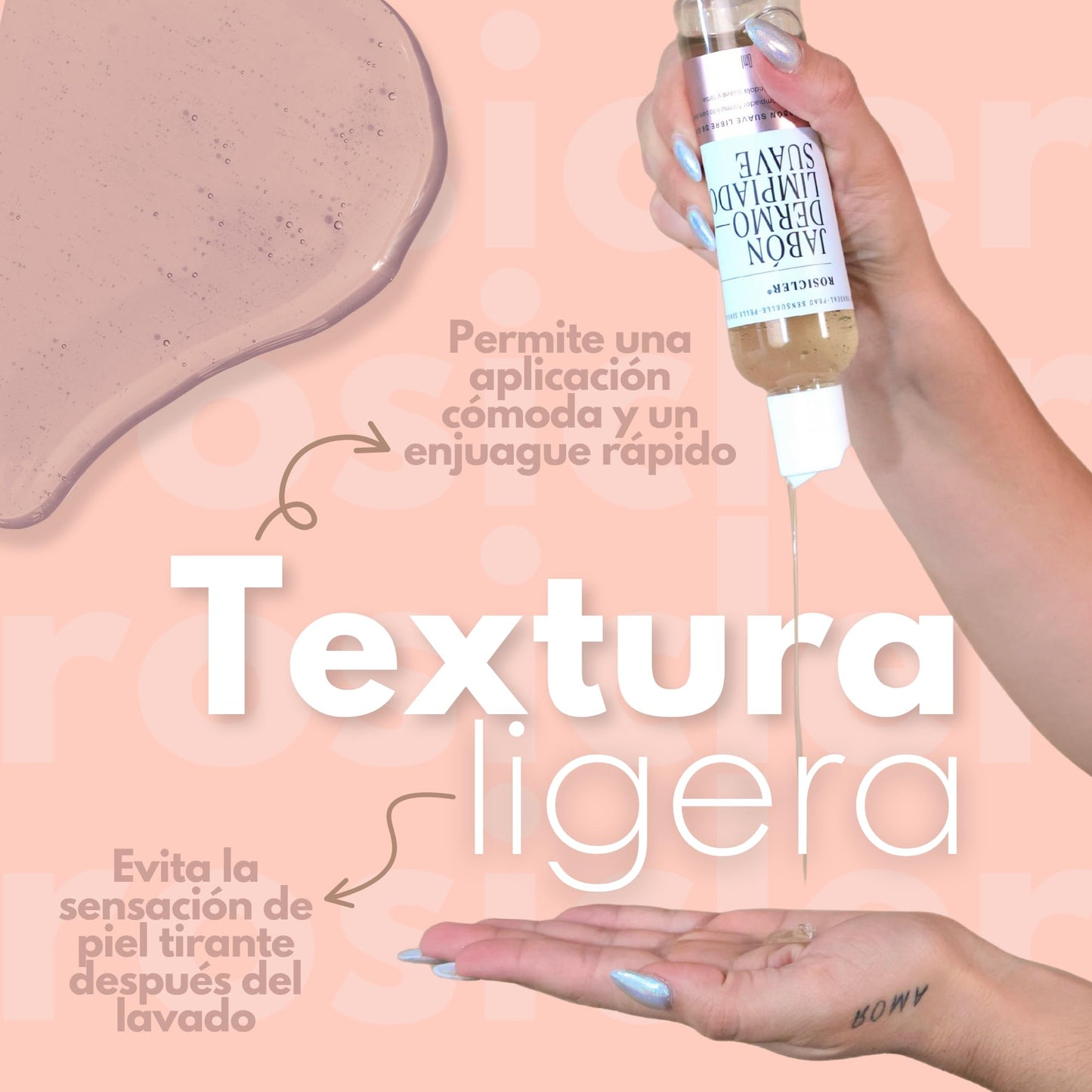 ROSICLER | Jabón Dermolimpiador Suave 120ml | Piel Sensible | Extracto De Avena Y Miel | Ideal Para Limpiar | Hidratar | Eliminar Impurezas | Sin Resecar La Piel