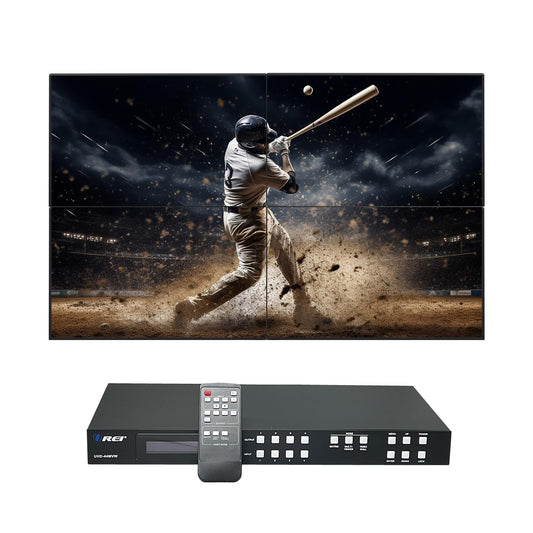 OREI 4K 4x4 HDMI Matriz Video driver de pared Procesador Multivisor visualización de hasta 4K 60Hz 2x1, 1x2, 1x3, 1x4 Soporta extracción de audio RS-232 de rotación de 180 grados (UHD-44MVW)