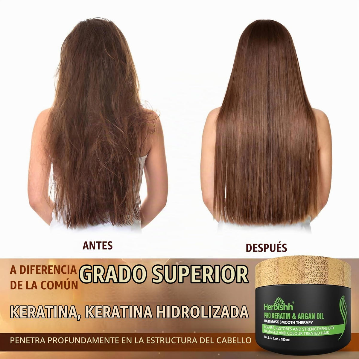 Combo Pack-2pcs Herbishh for Gray Hair Color Shampoo + 1pc Argan Intense Hair Mask- Natural Dye Shampoo – Colors in Minutes – Long-lasting color– 500 Ml –Stimulates Dry Frizzy (Black)