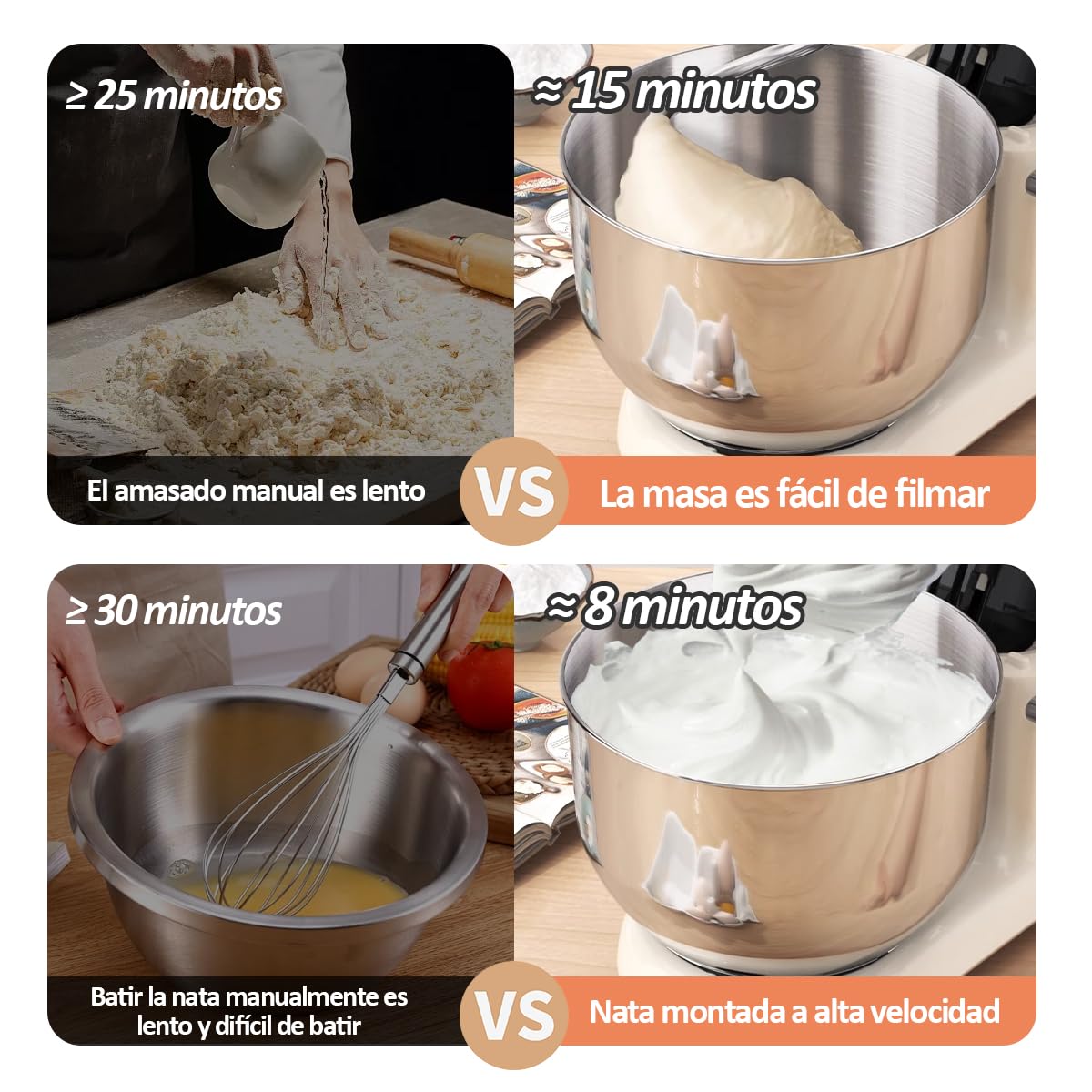 Batidora de Pedestal JZZB Negro 10 Velocidades para Repostería y Panadería en el Hogar