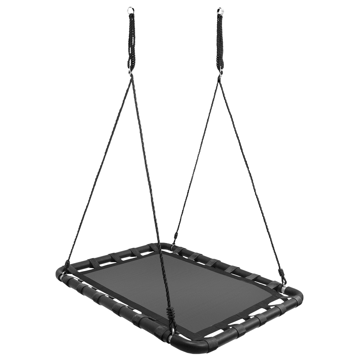 Columpio Rectangular Sorbus Negro para Árbol y Parque Infantil con Accesorios Incluidos para Niños