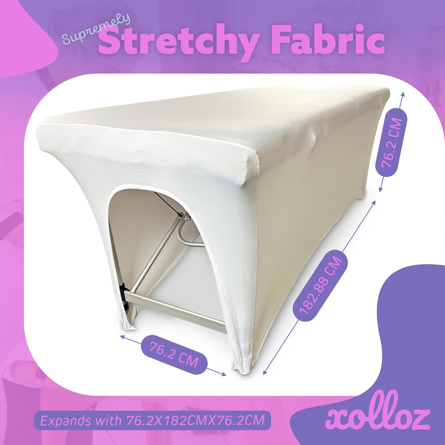 Cubierta para Cama Spa TopBuy Blanca para Mesa de Extensión de Pestañas