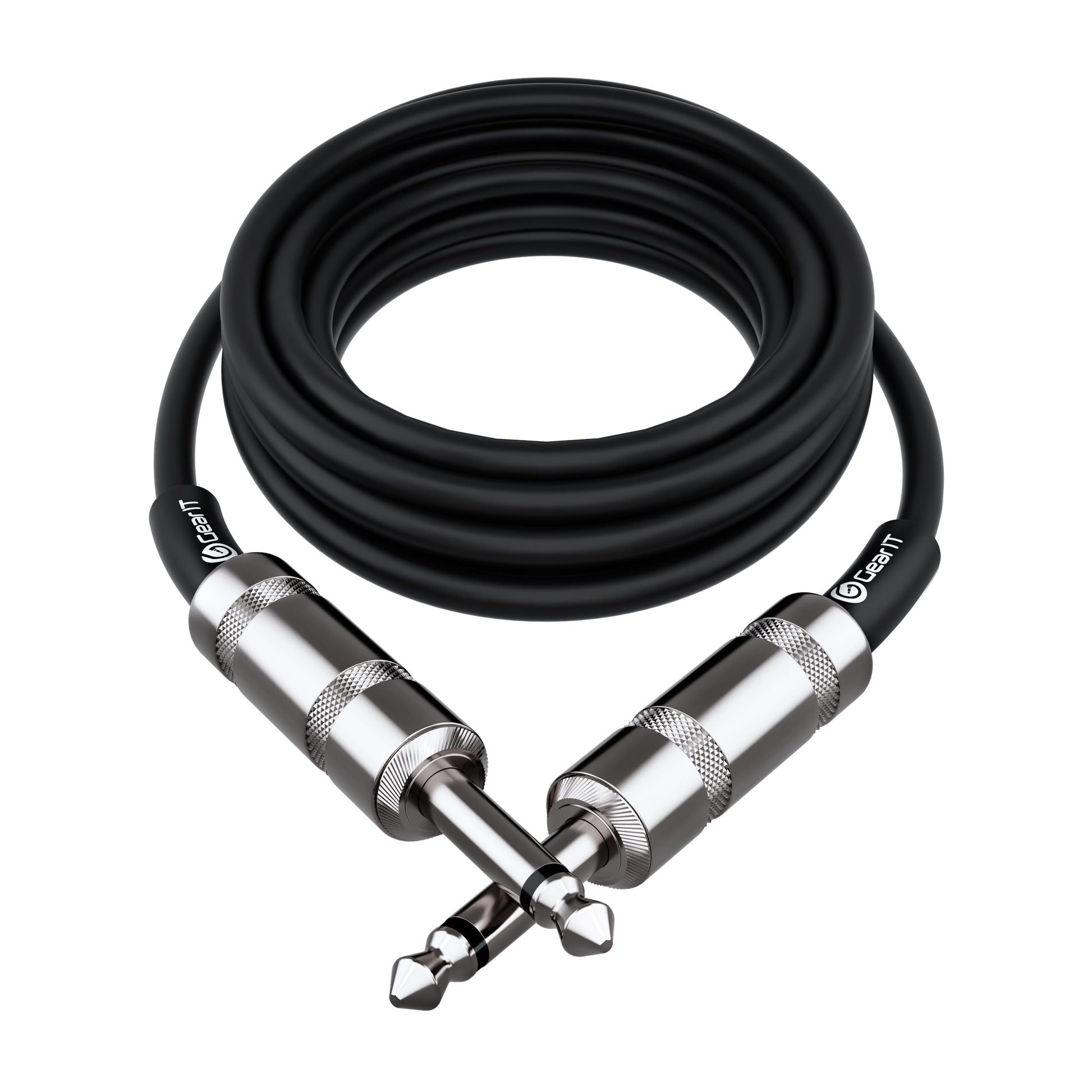 GEARit - Cable de altavoz profesional (10 pies) de cobre puro 12AWG de 1/4 a 1/4 pulgadas TS recto macho a macho para amplificador, gabinete de altavoces, PA y audio DJ