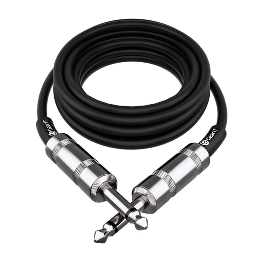 GEARit - Cable de altavoz profesional (10 pies) de cobre puro 12AWG de 1/4 a 1/4 pulgadas TS recto macho a macho para amplificador, gabinete de altavoces, PA y audio DJ