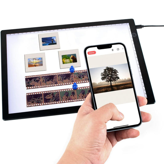 Almohadilla de Luz Ultrafina USB C con Niveles de Brillo para Escaneo de Fotos y Películas Antiguas