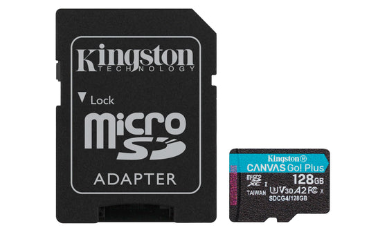 Kingston Tarjeta De Memoria MicroSD, Canvas Go Plus Gen4, Capacidad: 128GB, 4K, Clase 10, UHS-I, U3, V30, A2 Lectura: 200MB/s, SKU: SDCG4/128GB